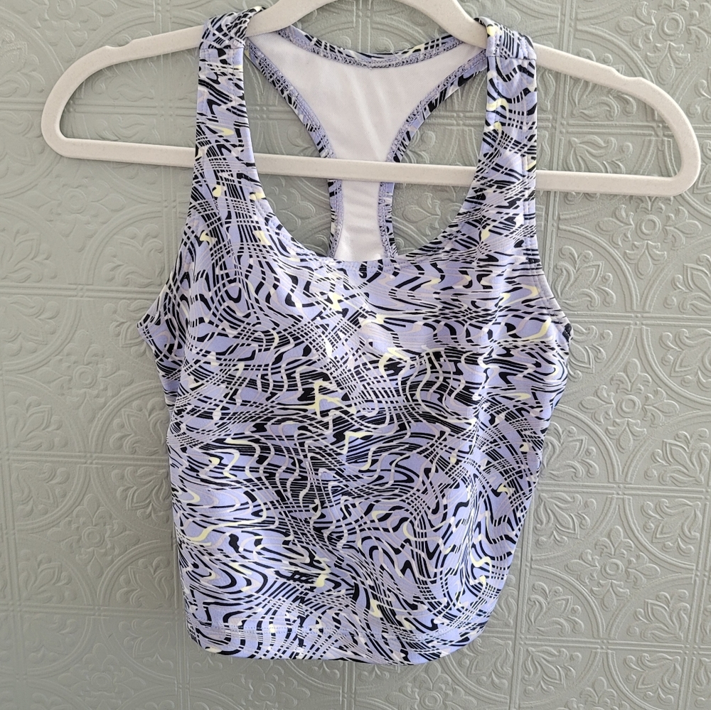 PROSPIRIT Vintage Reteo Geometric Racerback Cropped Sports Top Size S